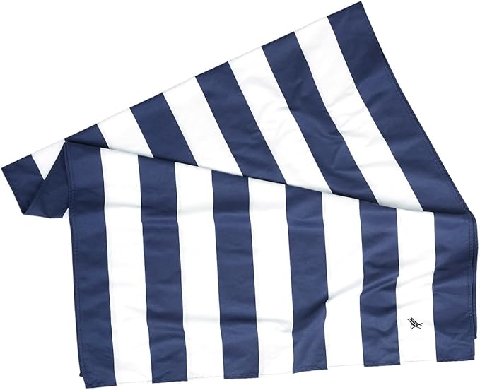 Dock & Bay Beach Towel - Quick Dry, Sand Free - Compact, Lightweight - 100% Recycled - Includes Bag - Cabana - Whitsunday Blue, Medium (130x70cm, 51x27)