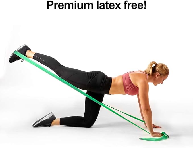 Resistance Band for Working Out | Super Exercise Bands 8,16,24 Yard Bulk Rolls |10 Strengths in Light Medium and Heavy Resistance Bands | Latex Free Workout Bands Including App and e-Book