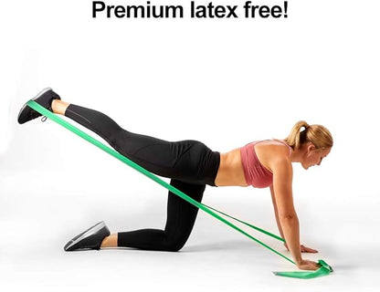 Resistance Band for Working Out | Super Exercise Bands 8,16,24 Yard Bulk Rolls |10 Strengths in Light Medium and Heavy Resistance Bands | Latex Free Workout Bands Including App and e-Book