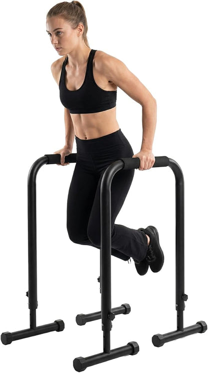 GarveeLife Adjustable Dip Bars Station, Heavy Duty Dip Stands, 440LBS Stable Dip Stands for Home Gym, Portable Dip Bar for Calisthenics & Upper Body Workout Equipment