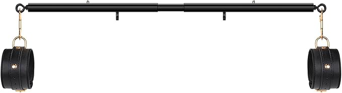 Heavy Duty Stainless Steel Expandable Spreader Bar with 2pcs PU Adjustable Straps, Sports Aid Training Fitness Gear Pilates Aid Kit,Home Indoor Sports Yoga Set