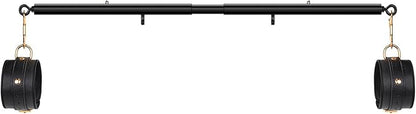 Heavy Duty Stainless Steel Expandable Spreader Bar with 2pcs PU Adjustable Straps, Sports Aid Training Fitness Gear Pilates Aid Kit,Home Indoor Sports Yoga Set