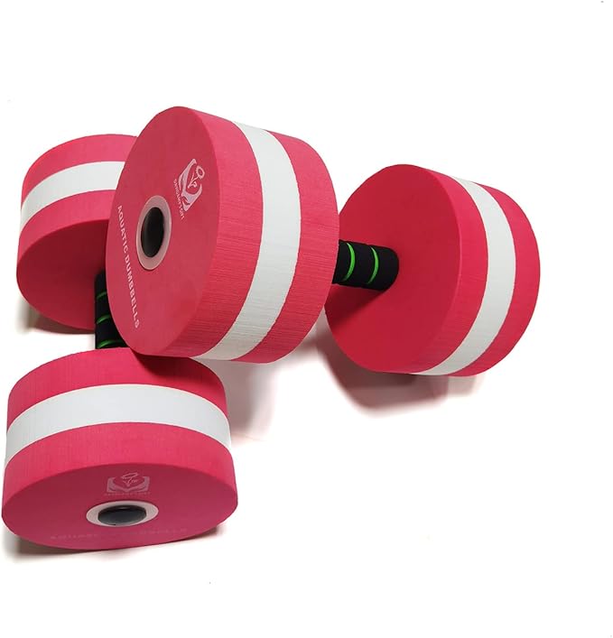 davidamy's gift Upgrade Water Aerobic Exercise Foam Dumbbells Pool Resistance 1 Pair, Water Fitness Exercises Equipment for Weight Loss