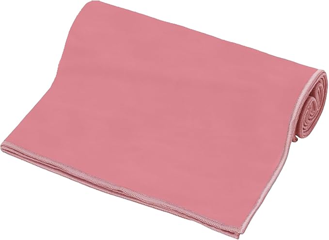 Private Island Hot Yoga Beach Mat Towel Non Slip Recycling Microfiber Quick Dry Compact Sand Water Sports Gym Picnic Blanket Outdoor Camping 24”x68” (PINKCONY, Large)