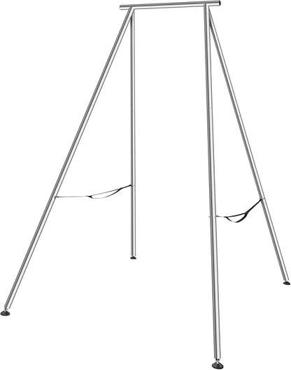 VEVOR Yoga Stand Frame, Max 441-551 lbs Load Swing Stand, Triangular Structure Aerial Rig, Aerial Silk Stands with Yoga Hammock, Standard & Height-Adjustable Version