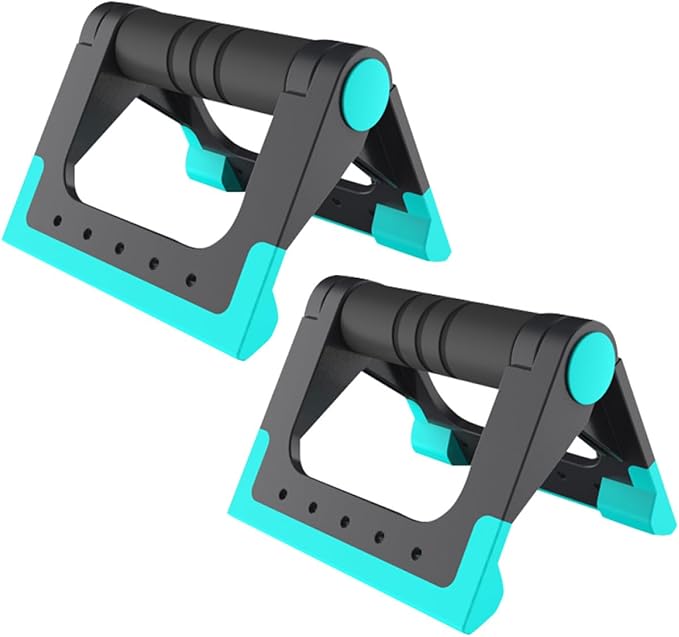 Push-up Bracket and Push-up Rack Set, Blue Indoor Exercise Fitness Supplies, Sturdy Hand Holder for Home Strength Training and Calisthenics Equipment
