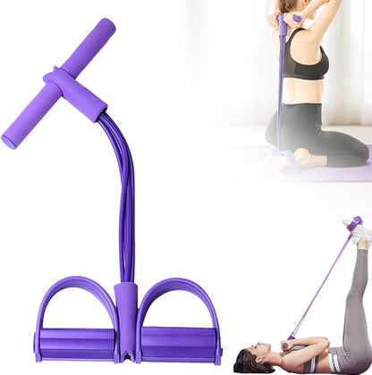 Yoga Sports Crunches Elastic Pull Rope, Pedal Resistance Bands with Handles, Multifunction Elastic Yoga Resistance Band, Home Exercise Equipment for Legs, Arms, Core Training