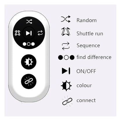 Agility Training Lights, Portable Sports Fitness Lights Trainer, Improve Speed, Agility and Reaction Time Training Kit(6)