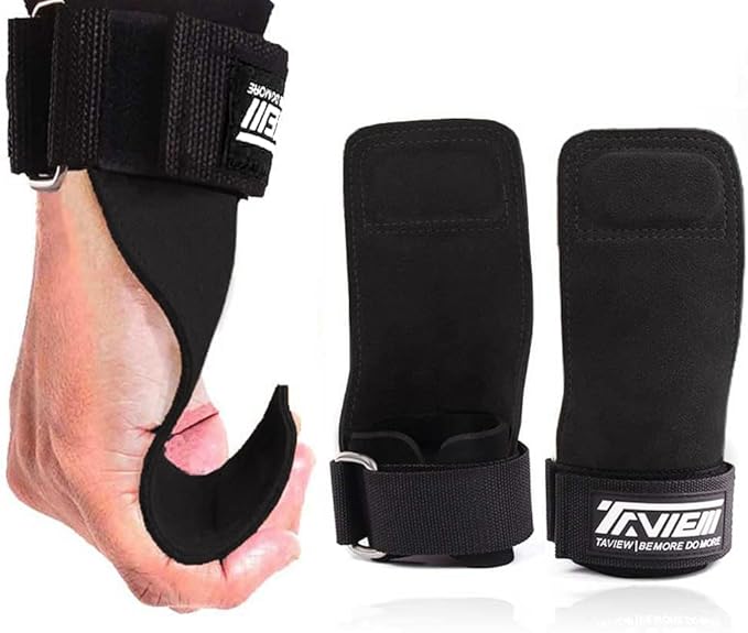 TAVIEW Wrist Straps for Weightlifting for Maximum Grip Support - Lifting Deadlift Strap & Weight Lifting Grips Gloves for Working Out Pull Up Deadlifting & Shrugs