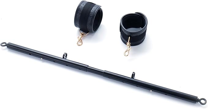 Heavy Duty Stainless Steel Expandable Spreader Bar with 2pcs PU Adjustable Straps, Sports Aid Training Fitness Gear Pilates Aid Kit,Home Indoor Sports Yoga Set