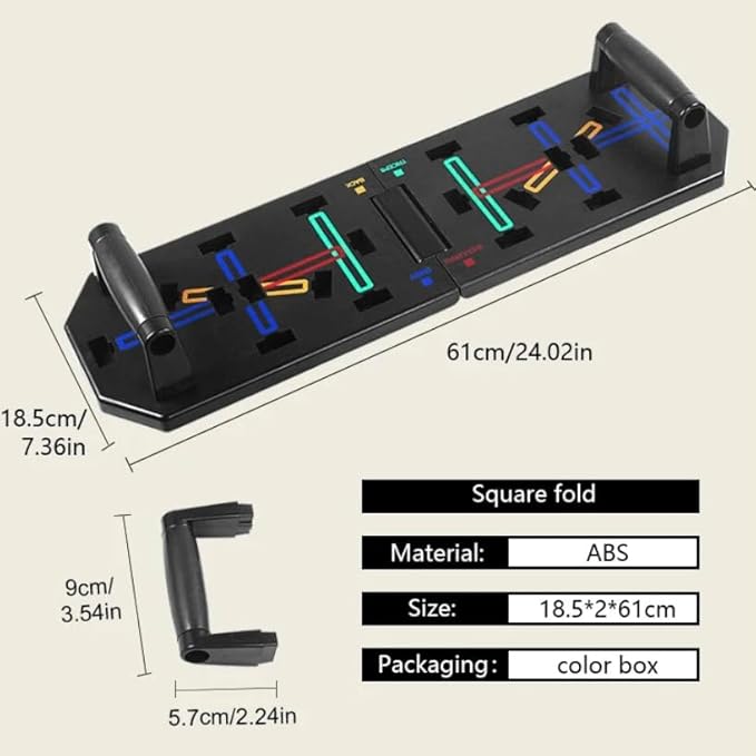The Alpine Press Push-Up Board – Foldable Color-Coded Push-Up System with Comfort-Grip Handles, Portable Home Gym Strength Training for Men & Women