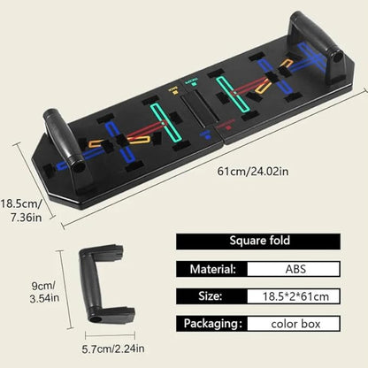 The Alpine Press Push-Up Board – Foldable Color-Coded Push-Up System with Comfort-Grip Handles, Portable Home Gym Strength Training for Men & Women