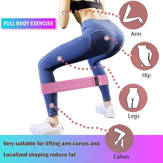 Fabric Resistance Bands for Working Out Stretch Bands for Booty Used for Fitness and Home Exercises Legs Exercise Bands Pilates Workout Bands for Women and Men