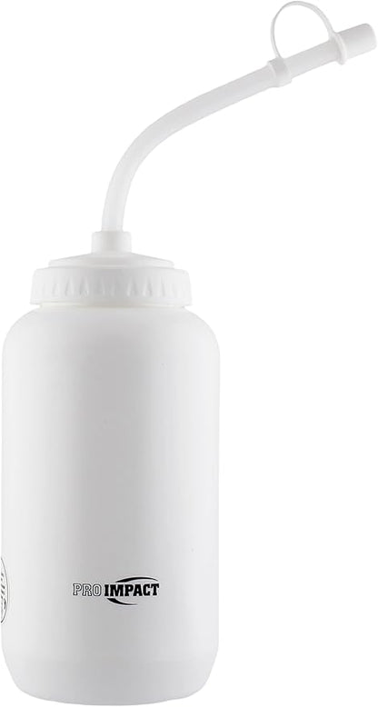 Pro Impact Squeezable Water Bottle Bendable Long Straw - LDPE BPA Free Plastic - Hydration for Baseball Hockey Gym MMA Yoga Boxing Cycling Softball Football Lacrosse (35.5 Oz.)