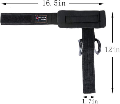 Heavy Duty Strap with pro Metal Lifting Steel Hooks Improves Grip for Weightlifting, Powerlifting, Bodybuilding & Deadlift - Neoprene Padded Wrist Wraps Provides Support for Men & Women