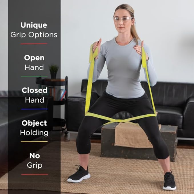 THERABAND CLX Resistance Band with Loops, Fitness Band for Home Exercise and Full Body Workouts, Portable Gym Equipment