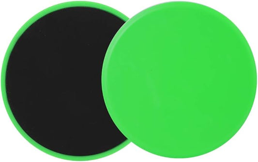 2Pcs Core Sliders for Full - Body Workout | Fast Speed Slide Plate for Balance & Coordination | Round Gliding Discs for Home/Gym/Travel | Lightweight & Portable, Green
