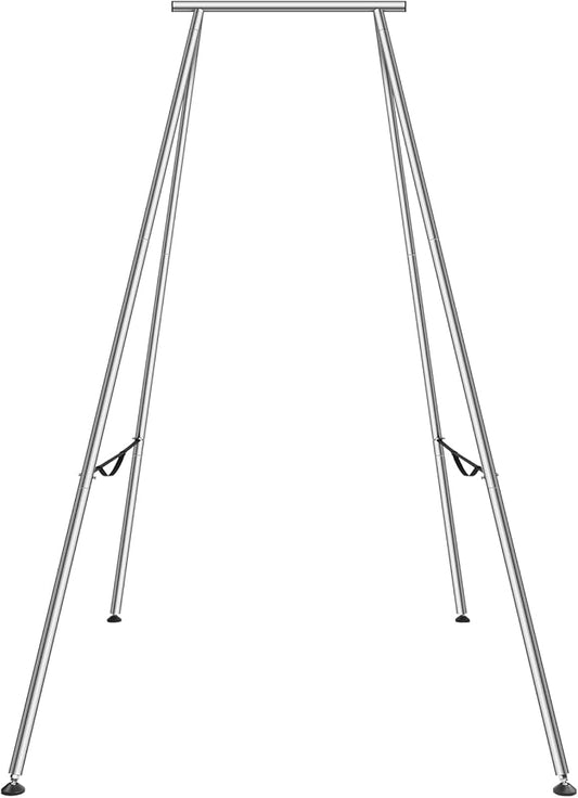 VEVOR Yoga Stand Frame, Max 441-551 lbs Load Swing Stand, Triangular Structure Aerial Rig, Aerial Silk Stands with Yoga Hammock, Standard & Height-Adjustable Version