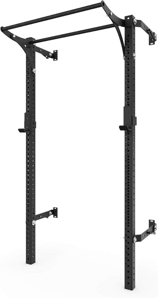 PRx Performance Profile® PRO Squat Rack 3x3 with Kipping or Multi-Grip Pull Up Bar, 89" or 95" Uprights As Seen On Shark Tank Wall Mounted Home Garage Gym Exercise System