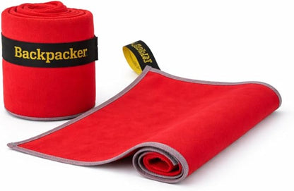 Backpacking Ultralight Quick Dry Microfiber Soft Fast Drying Hand and Face Towel Wash Cloth Camping Yoga Hiking Active Lifestyle Small (Red, Small)