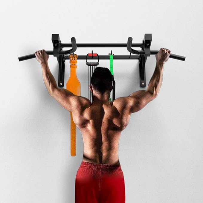 Wall-Mounted Pull Up Bar,Home Gym Heavy Duty Fitness Horizontal Bar,Strength Training Rod with Adjustable Handle,Load 300kg