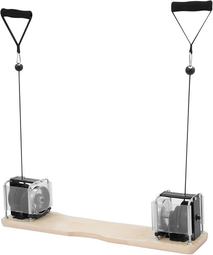 Pilates Bar Kit with Resistance Bands, Gym Strength Training Equipment for Hip, Back, Arm, Full-Body Workouts, Home Gym Strength Training Equipment, Anti-Slip Long Pole, Stable Base