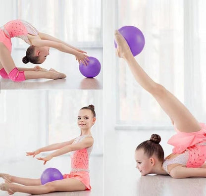 Pilates Exercise Ball for Yoga, Barre, Fitness & Physical Therapy Mini Squishy Balance Ball for Home Workouts Includes Pump for Easy Inflation