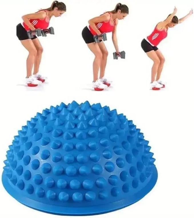Half Balance Training Ball - Small PVC Semi-Round Stability Trainer with Textured Non-Slip Surface - Balance Board for Core Workouts