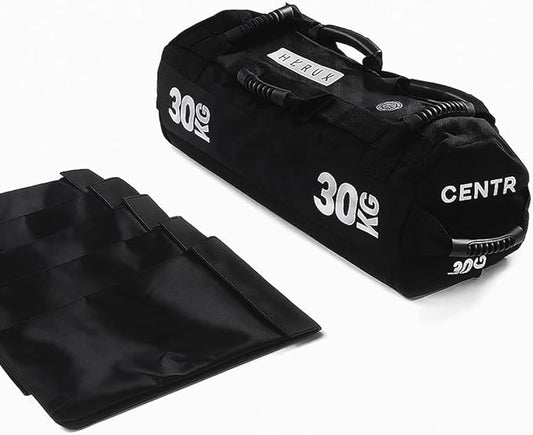 CENTR x HYROX Competition Sandbag – Training Bag with 7 Handles, Cordura® Nylon Construction with Reinforced Double-Stitched Seams and Non-Slip Handles, 10/20/30 kg – HYROX Gear