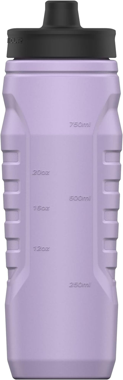 Under Armour Squeeze Water Bottles, 32 oz Water Bottles, Sideline Sports Water Bottle with Quick-Shot Lid, Quick & Easy Hydration, Gym Water Bottles, Squeeze Bottle, 1 32oz Bottle