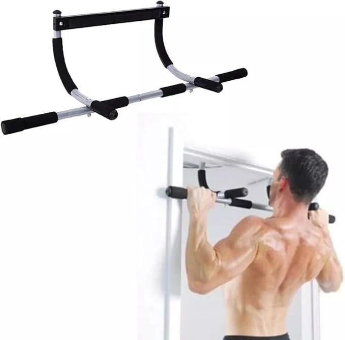 Pull Up Bar for Doorway | Max Limit 330 lbs Upper Body Fitness Workout Bar| Multi-Grip Strength for Doorway | Indoor Chin-Up Bar Fitness Trainer for Home Gym Portable