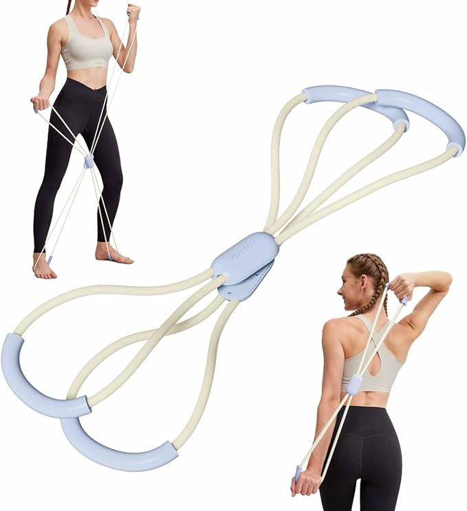 YOTTOY Cross Resistance Band for Full Body Workout,Elastic Exercise Bands for Legs,Arms,Glutes,Stretch Bands for Exercise,Yoga Straps for Stretching, Booty Bands for Home Gym
