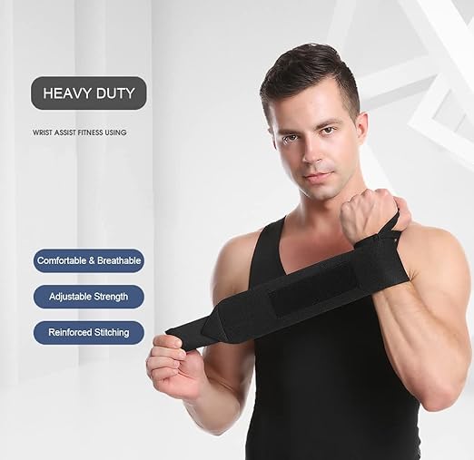 Wrist Wraps, 2 Pack Wrist Brace Wrist Straps for Weightlifting, Wrist Straps Lifting Straps Wrist Weights Carpal Tunnel Wrist Brace, Wrist Brace for Working Out Gym Accessories for Men (Blue A)