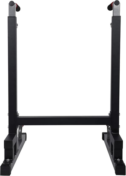 BalanceFrom Steel Frame Dip Station with Adjustable Height, 500 Pound Weight Capacity – Upper Body Workout Home Gym Equipment for Triceps, Push & Pull Ups, Leg Raises, and Bench Press