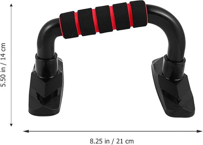 Kisangel 2pcs Push-up Bars Home Workout Equipment for Arm Muscle Fitness Stable Non-slip Push-up Holder Stand for Strength Training and Injury Protection Red Exercise Bracket