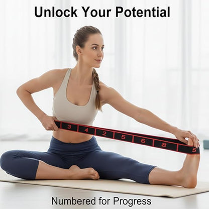2026 New Fitness Resistance Band, Numbered Fitness Resistance Band for Stretching and Yoga, Full Body Workout Equipment for Home Gym, Glutes Training & Strength for Men and Women
