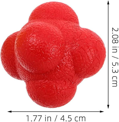 UPKOCH 6pcs Hexagon Reaction Ball Set for Hand Eye Coordination and Agility Reflex Training, 5.5cm Sturdy Bounce Assist Balls in Red, Yellow, and Blue for and Adults Fitness Sports