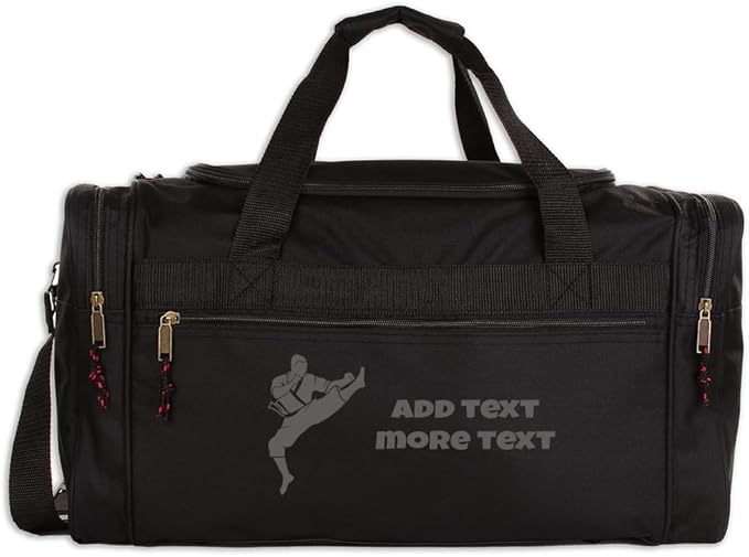 Personalized Sport Deluxe Karate Bag/Duffel Bag With Custom Name & Text - Martial arts