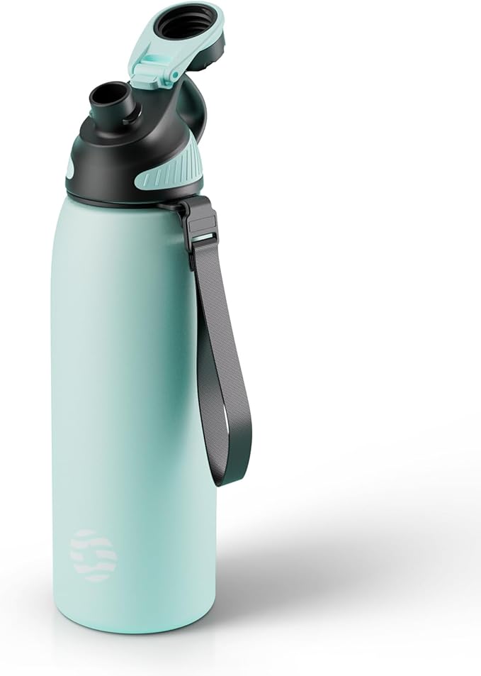 Fjbottle Insulated Stainless Steel Water Bottle, 24 Oz Leakproof Water Bottles, Ice Reusable Tumbler, Double Wall Vacuum Jug, Lightweight Durable for Traveling & Sports, Workout, 24oz