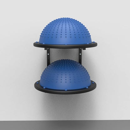 Ball Storage Holder Wall Mount Half Ball Balance Trainer Storage Rack, Sturdy Iron Exercise Ball Holder for Home Gym, Garage Wall & Fitness Workout