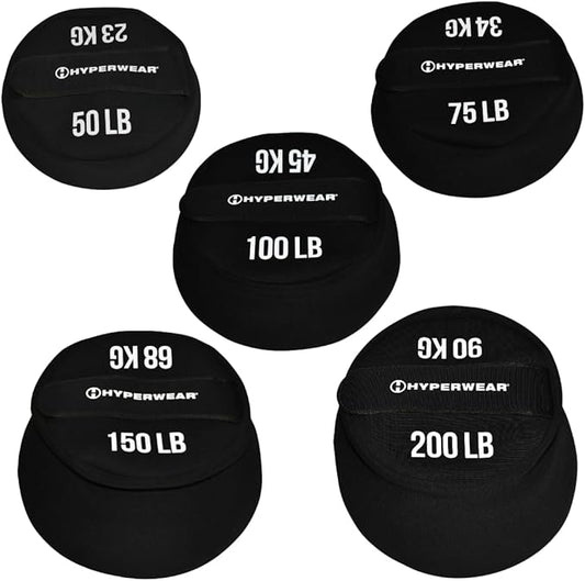 HYPERWEAR Boulder Strongman Sandbag, Heavy-Duty Neoprene Workout Bag for Strength & Full-Body Training (50–200 lbs)