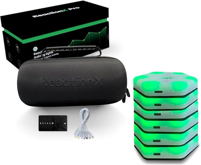 ReactionX Reaction Training Light lamp ReactionX pro Speed Agility Response Equipment Basketball Boxing fencingPhysical Rehabilitation of Flash Reflex traing System 6light+app…