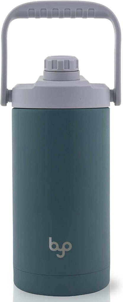 Built Byo 64 Oz Stainless Steel Insulated Bottle with Chug Lid (Teal) - BPA-Free, Leakproof, Double Wall, Sweat-Proof Handle - Reusable Water Bottle for Fitness, Wellness, Daily Hydration