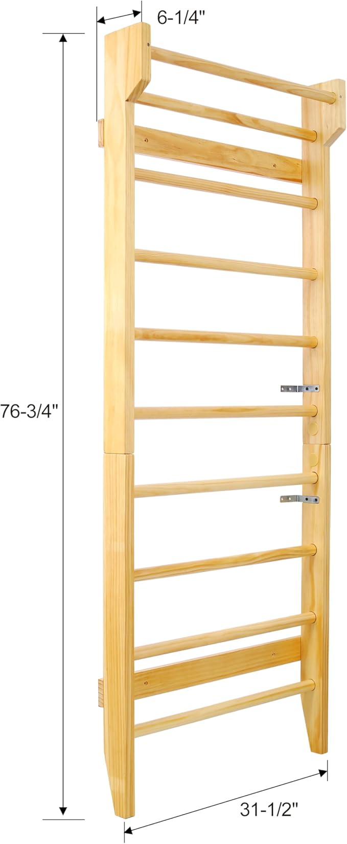Wall-Mounted Wooden Stall Bars for Home Gym - Swedish Ladder for Stretching, Strength Training & Yoga - Durable Multi-Functional Fitness Equipment