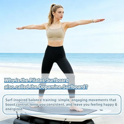 Indoor Surf Trainer Machine with Balance Board, Home Gym Fitness Equipment for Core Strength, Agility and Coordination Training, Suitable for Surfing Skiing Practice
