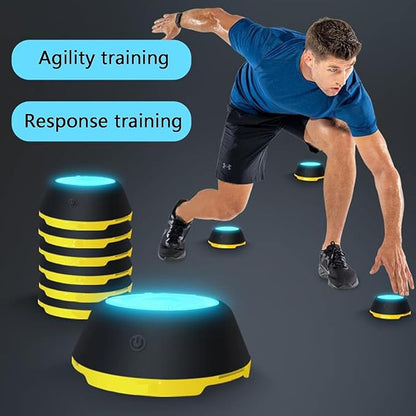 Reaction Light Training, Reaction Training and Flash Reflex LED Light, Training Agility and Reaction Time, Suitable for Football, Boxing, Basketball (4lights)