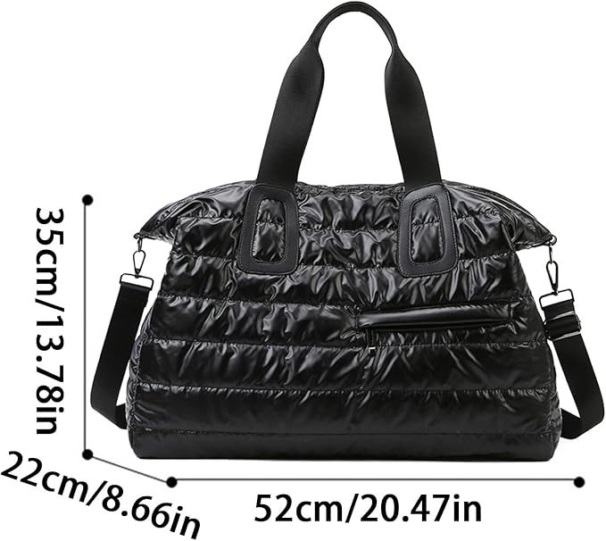 Gym B'ag, Waterproof Fabric, 52x35x22cm, Travel Duffle Holdall With Padded Shoulder Strap, Sports Gym B'ag With Wet Pocket, Spacious Design, For Outdoor, Travel, Workout, Fitness, Swimming, Yoga