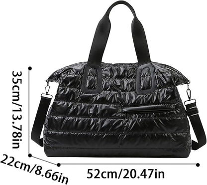 Gym B'ag, Waterproof Fabric, 52x35x22cm, Travel Duffle Holdall With Padded Shoulder Strap, Sports Gym B'ag With Wet Pocket, Spacious Design, For Outdoor, Travel, Workout, Fitness, Swimming, Yoga