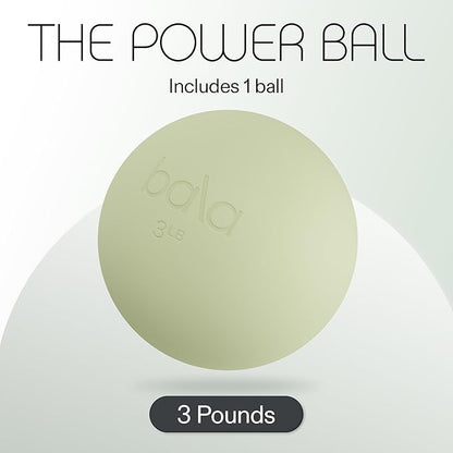 Bala Power Ball, Weighted Toning Exercise Ball for Pilates, Yoga, Home Fitness & More - Workout Ball for Strength & Core Training, Aerobics & Working Out to Improve Balance & Sculpt