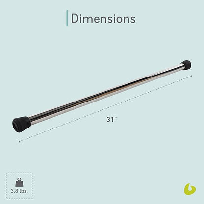 Balanced Body Weighted Metal Pole, Weighted Bar for Home or Studio Workouts, Exercise Equipment for Home Fitness or Gym Use